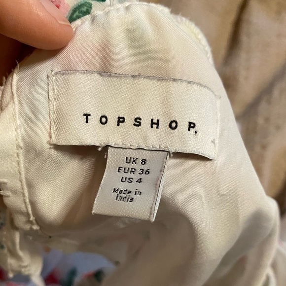 TOPSHOP Floral Cold Shoulder Long Sleeve Romper size 4 - Picture 4 of 7
